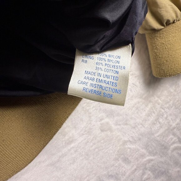 Racing‎ Bomber Jacket Tan Size Large NASCAR Select Embroidered Vintage - Picture 8 of 9
